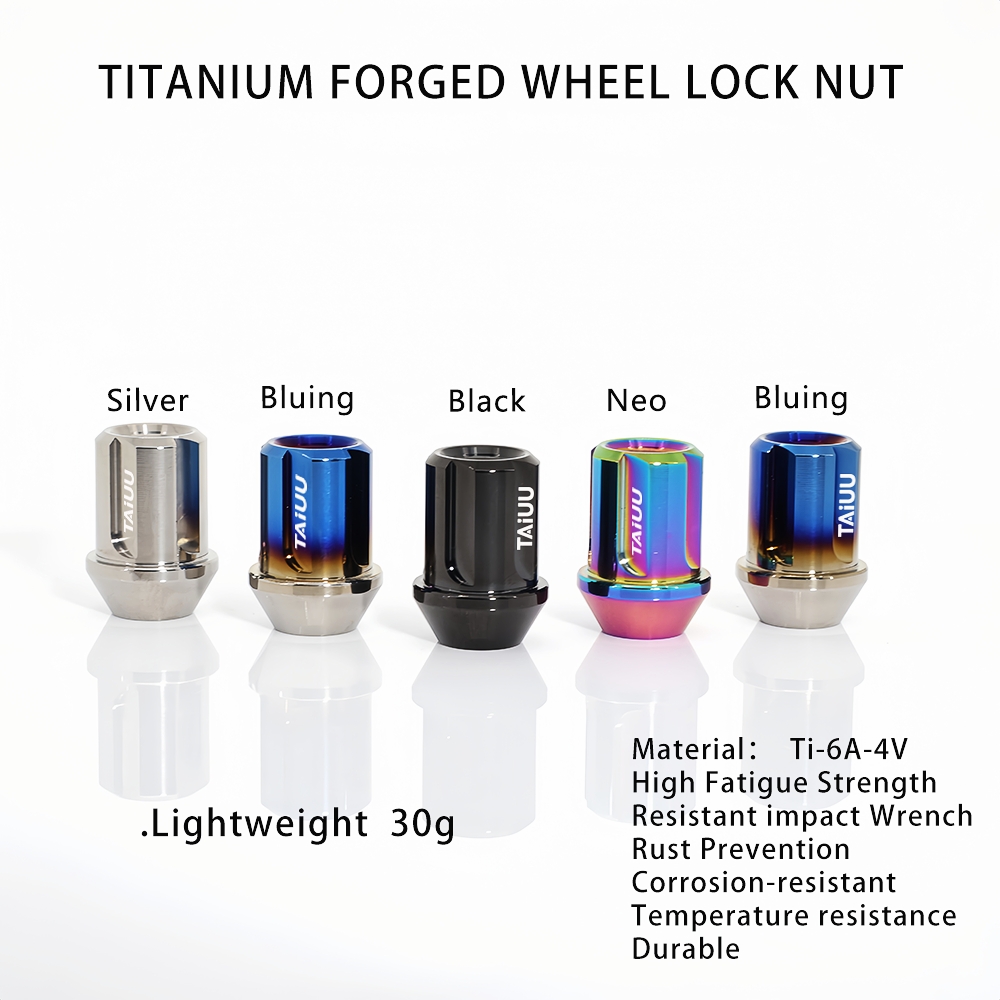 Titanium Forged Wheel Lock Lug Nut M12X1.5 M12X1.25 M14X1.5