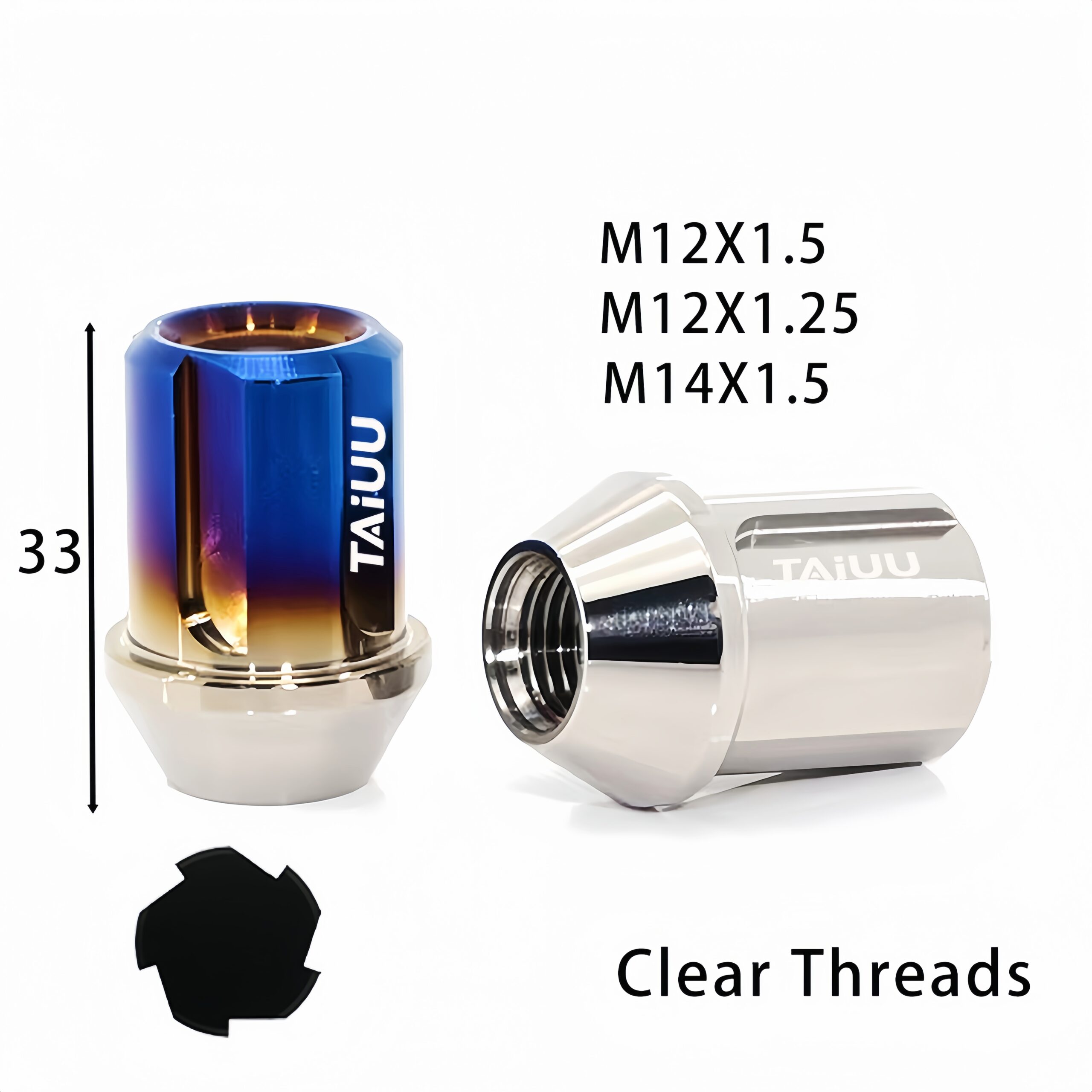 Titanium Forged Wheel Lock Lug Nut M12X1.5 M12X1.25 M14X1.5 - Image 2