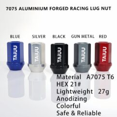 7075 Aluminium Forged RacinTg Wheel Lug Nut M14X1.5 HEX21 For Tesla Mustang Cadillac.