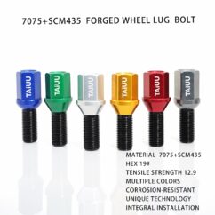 Wheel Forged Lug Bolt M14X1.5 M14X1.25 M12X1.25 M12X1.5 Suit To BMW Audi Mercedes Porsche Mini Volkswagen Volvo