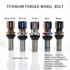 Titanium Forged Wheel Lug Bolt M14X1.5 M14X1.25 Suit To BMW Audi Mercedes Porsche Mini Volkswagen Volvo