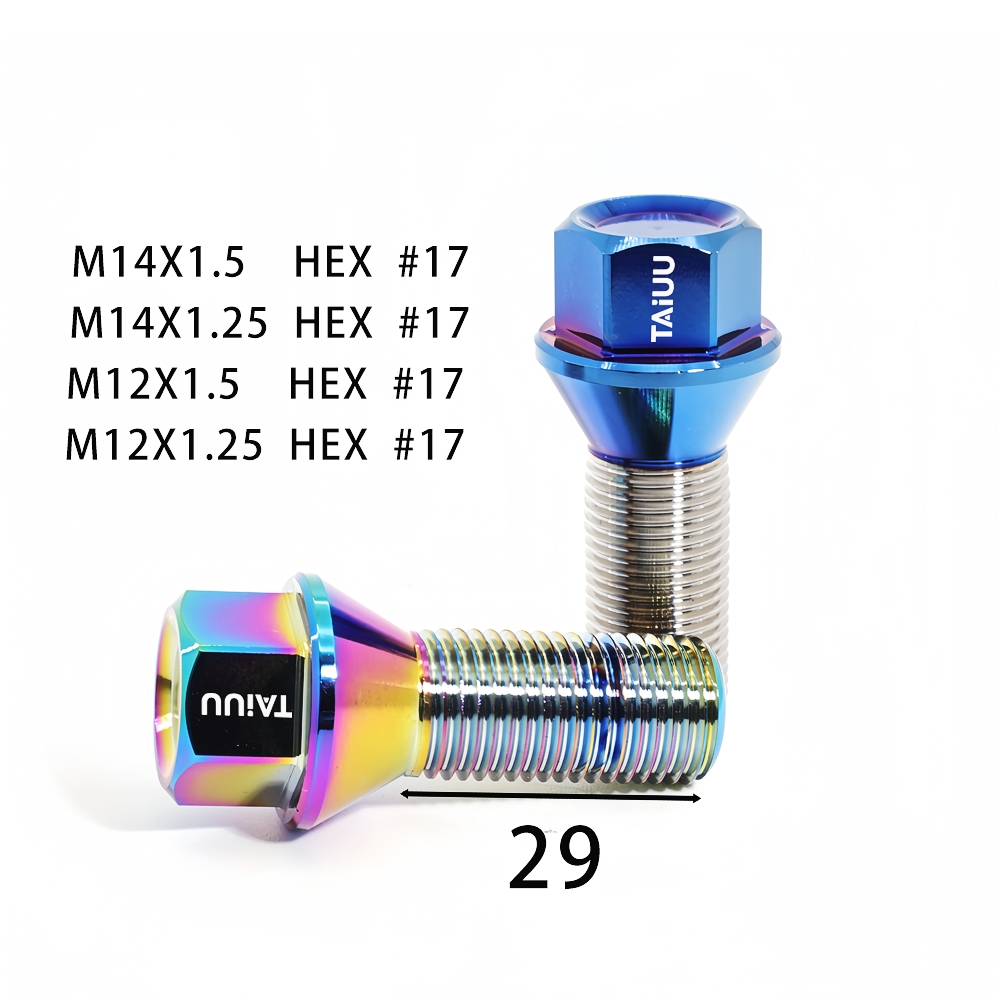 Titanium Wheel Forged Lug Bolt M14X1.5 M14X1.25 M12X1.25 M12X1.5 Suit To BMW Audi Mercedes Porsche Mini Volkswagen Volvo - Image 2
