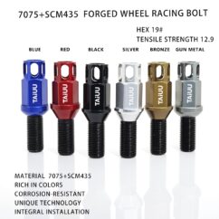 Wheel Forged Lug Bolt M14X1.5 M14X1.25 M12X1.25 M12X1.5 M15X1.25 Suit To BMW Audi Mercedes Porsche Mini Volkswagen Volvo