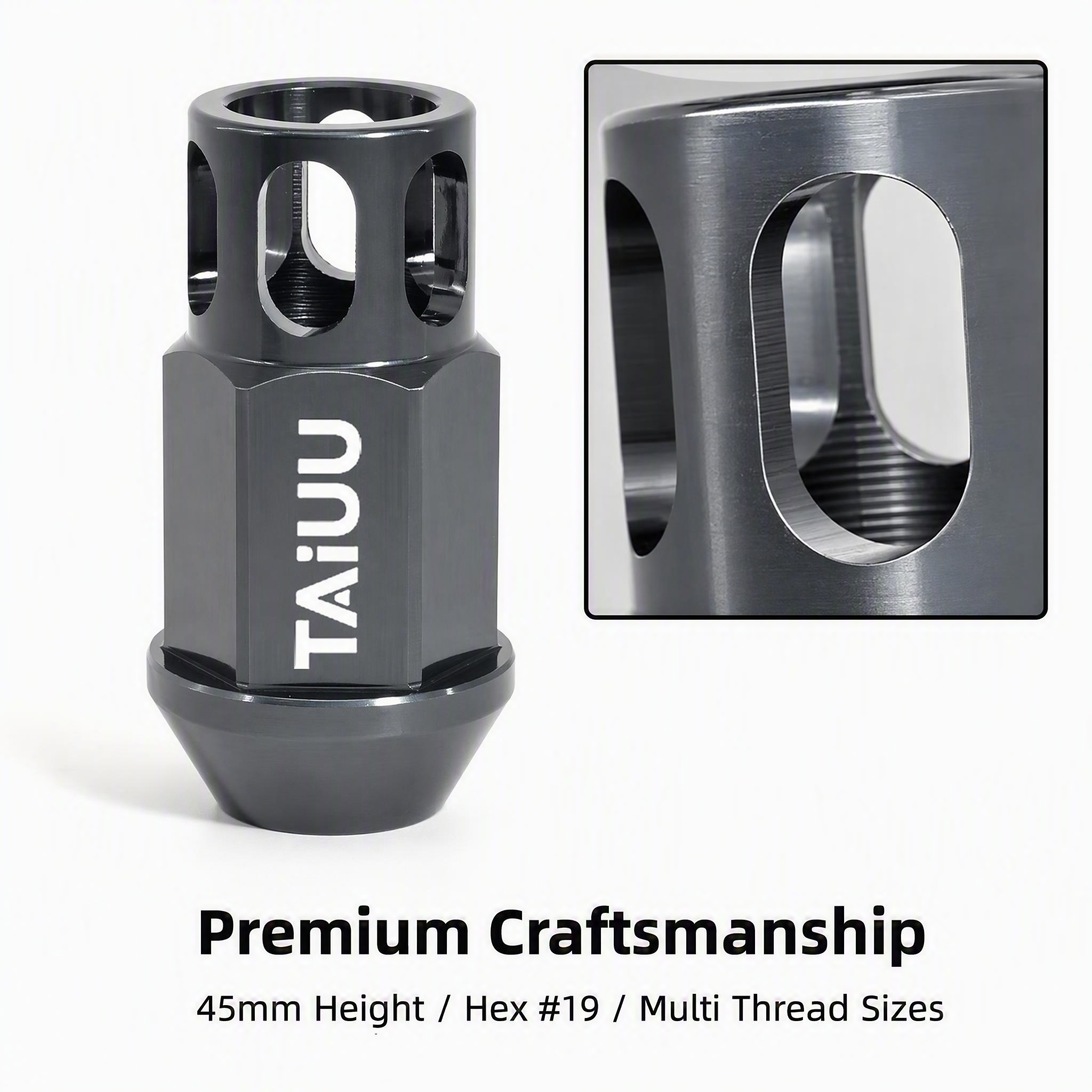 7075 Aluminium Forged Open Racing wheel lug nut M12X1.5 M12X1.25 M14X1.5 Suit To ACURA INFINITI HONDA LEXUS MAZDA MITSUBISHI NISSAN SUBARU SUZUKI HYUNDAI KIA BUICK CADILLAC CHEROLET CHRYSLER DODGE FORD GMC HUMMER LINCOLN JAGUAR LAND ROVER - Image 5