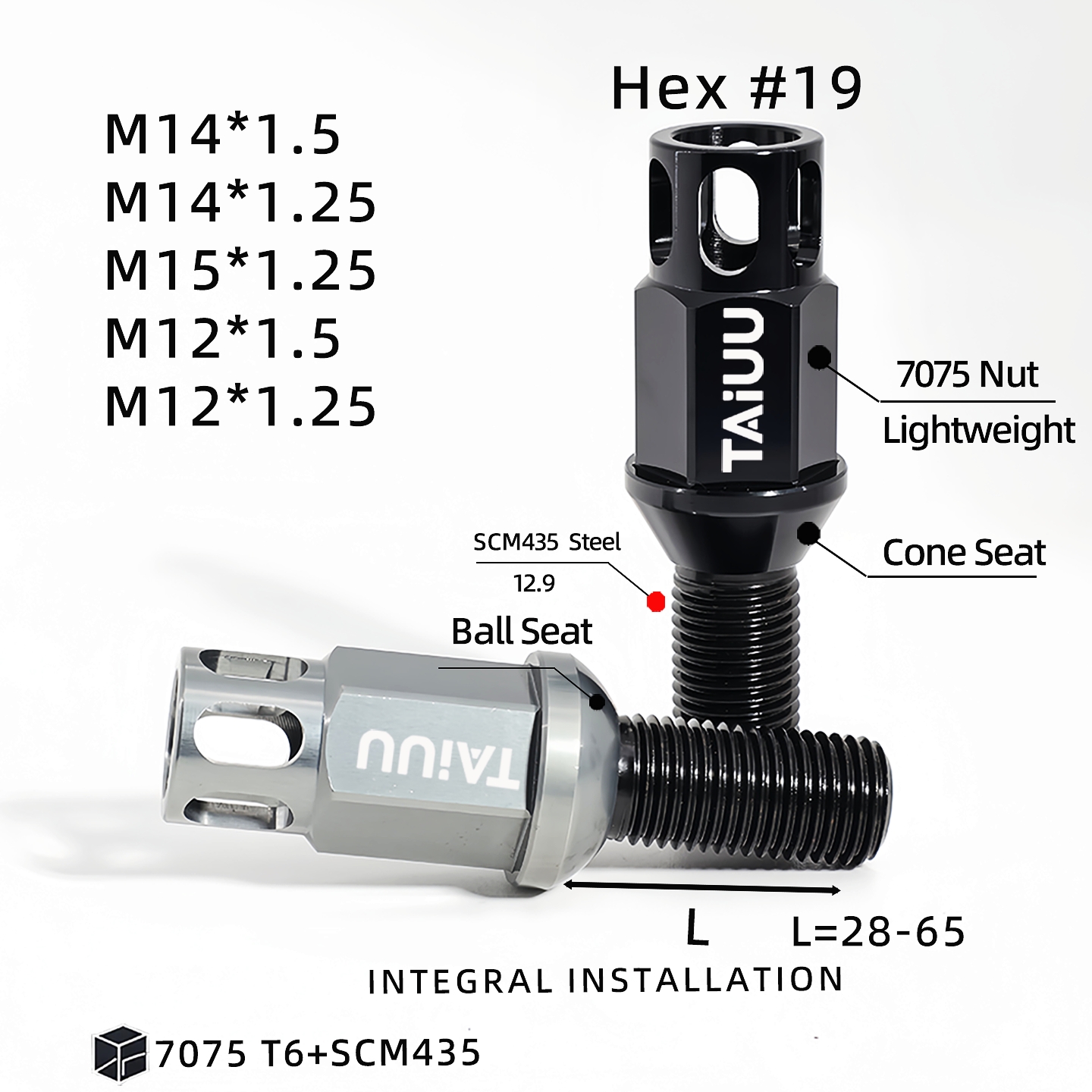 Wheel Forged Lug Bolt M14X1.5 M14X1.25 M12X1.25 M12X1.5 M15X1.25 Suit To AUDI BMW MERCDES BENZ MASERLATI MINI PORSCHE VOLKSWAGEN VOLVO - Image 4