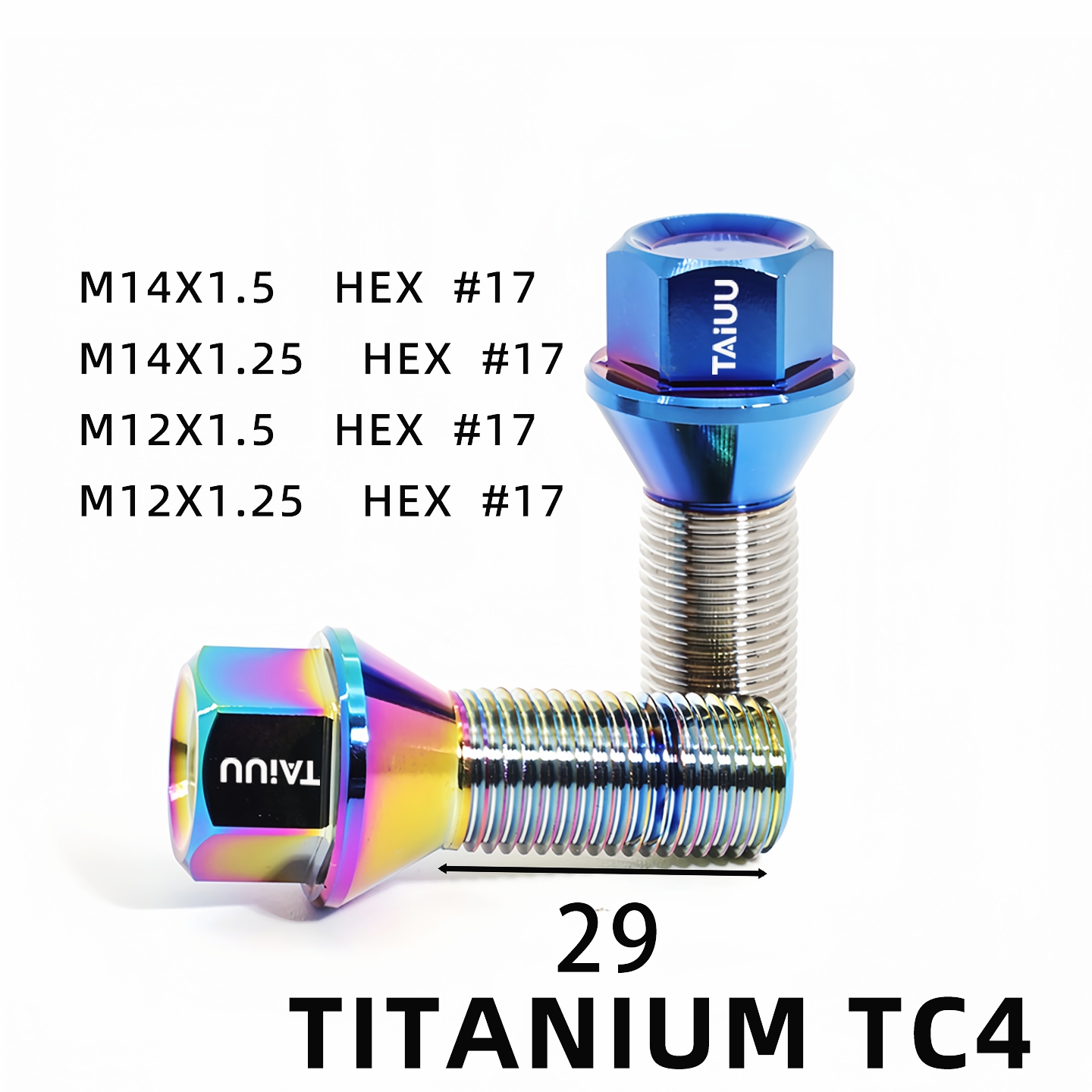 Titanium Wheel Forged Lug Bolt M14X1.5 M14X1.25 Suit To BMW Audi Mercedes Porsche Mini Volkswagen Volvo - Image 4