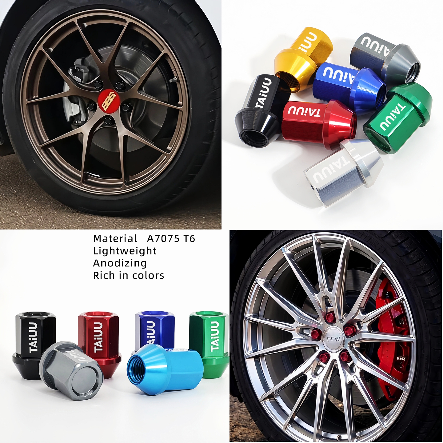 7075 Aluminium Forged Racing wheel lug nut M12X1.5 M12X1.25 M14X1.5 Suit To ACURA INFINITI HONDA LEXUS MAZDA MITSUBISHI NISSAN SUBARU SUZUKI HYUNDAI KIA BUICK CADILLAC CHEVROLET FORD LINCOLN JAGUAR - Image 3