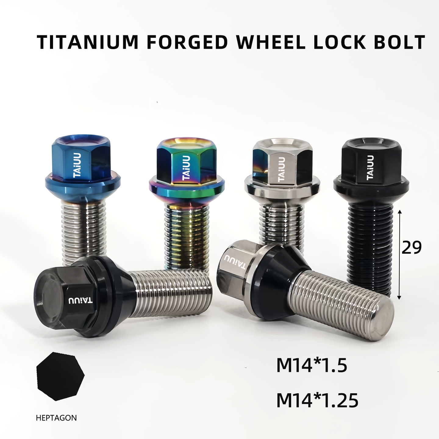 Titanium Wheel Forged Lug Bolt M14X1.5 M14X1.25 Suit To BMW Audi Mercedes Porsche Mini Volkswagen Volvo - Image 8