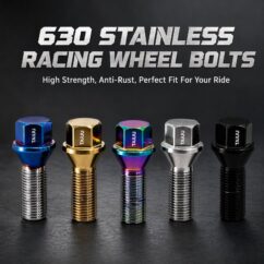 STAINLESS STEEL WHEEL FORGED  LUG BOLT 14X1.5 14X1.25 SUIT TO AUDI  BMW MERCDES BENZ MASERLATI MINI PORSCHE VOLKSWAGEN VOLVO