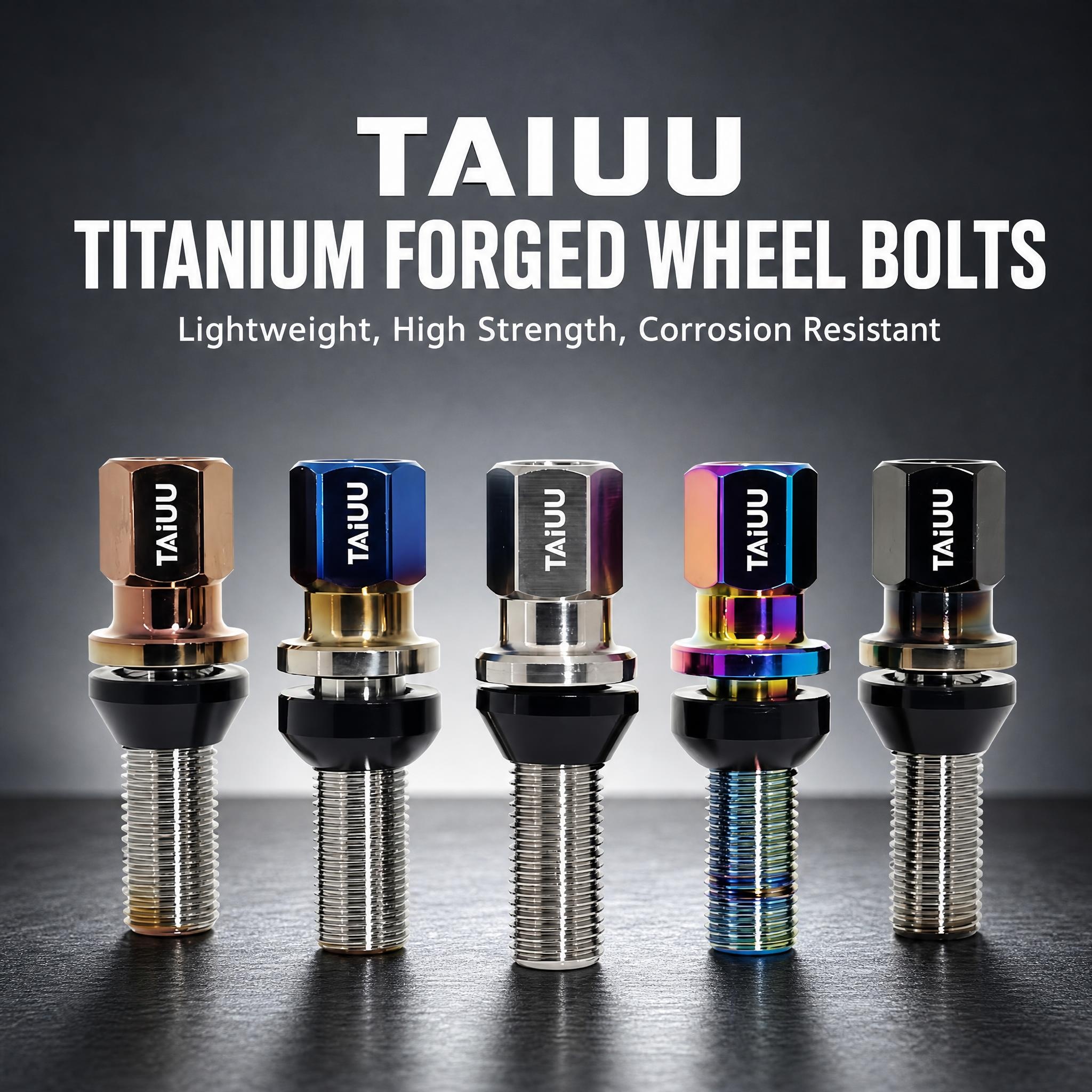 Titanium Forged Wheel Lug Bolt M14X1.5 M14X1.25 Suit To BMW Audi Mercedes Porsche Mini Volkswagen Volvo