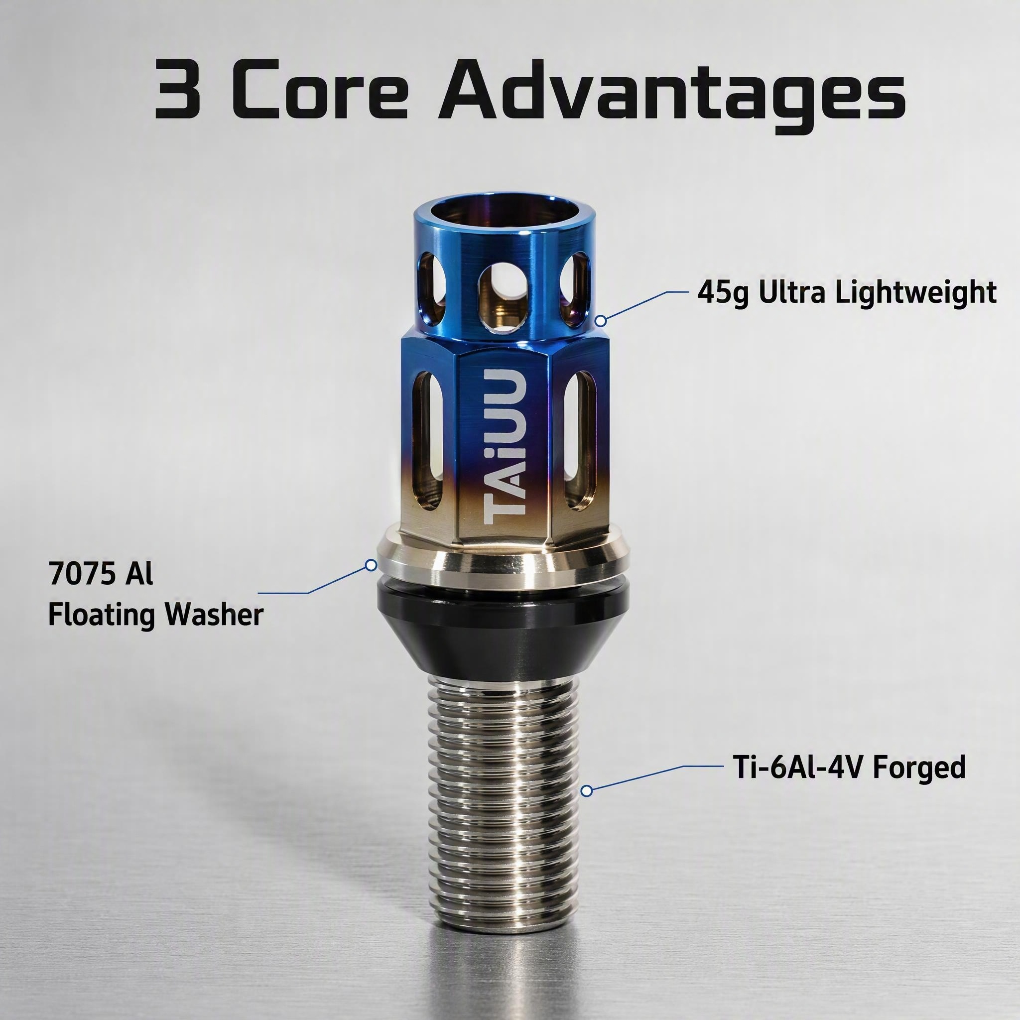 TAIUU TITANIUM FORGED RACING WHEEL LUG BOLT Suit To AUDI BMW MERCDES BENZ MASERLATI MINI PORSCHE VOLKSWAGEN VOLVO - Image 4