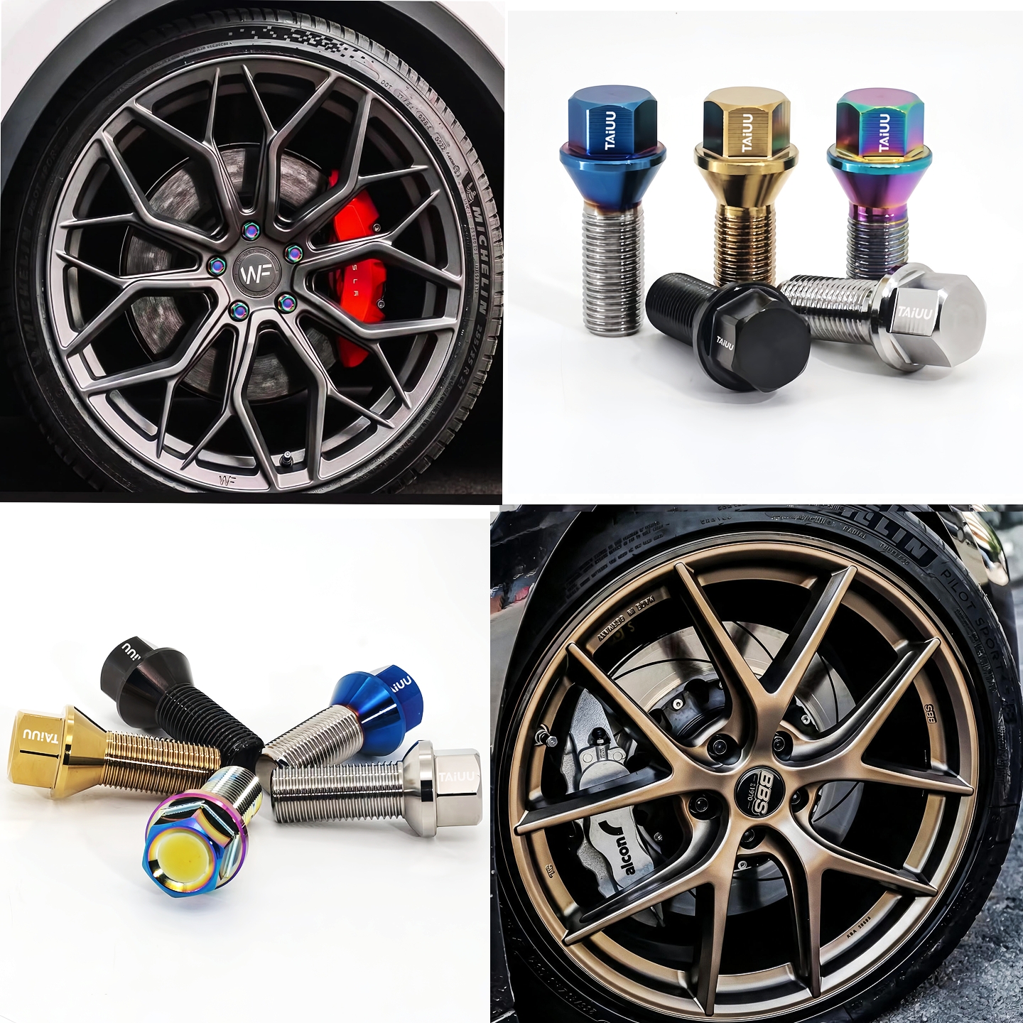 STAINLESS STEEL WHEEL FORGED LUG BOLT 14X1.5 14X1.25 SUIT TO AUDI BMW MERCDES BENZ MASERLATI MINI PORSCHE VOLKSWAGEN VOLVO - Image 2