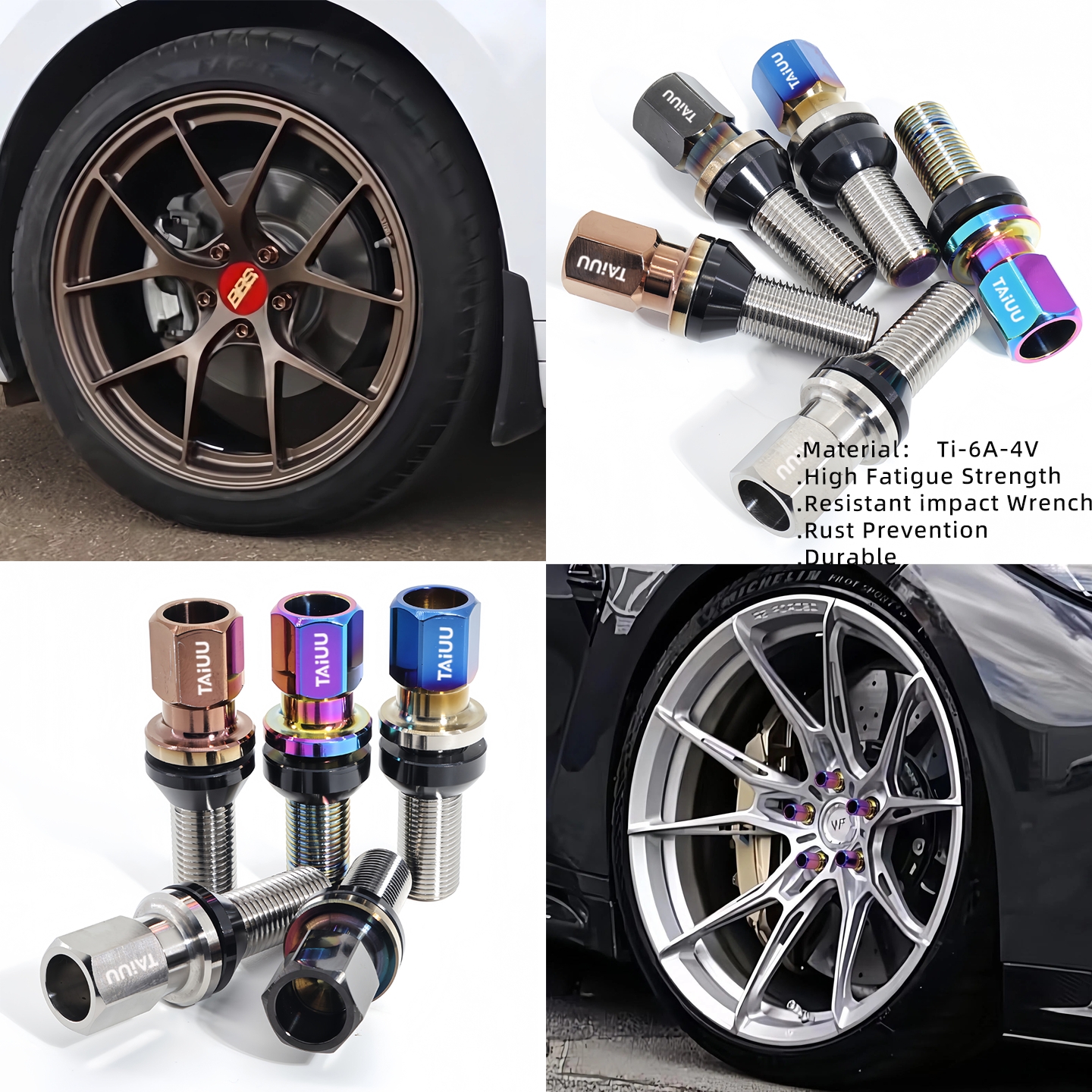Titanium Forged Wheel Lug Bolt M14X1.5 M14X1.25 Suit To BMW Audi Mercedes Porsche Mini Volkswagen Volvo - Image 2