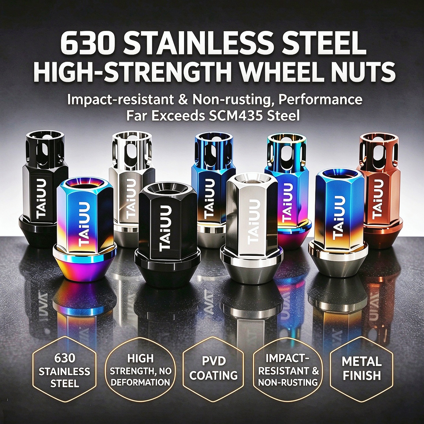 STAINLESS WHEEL RACING LUG NUT