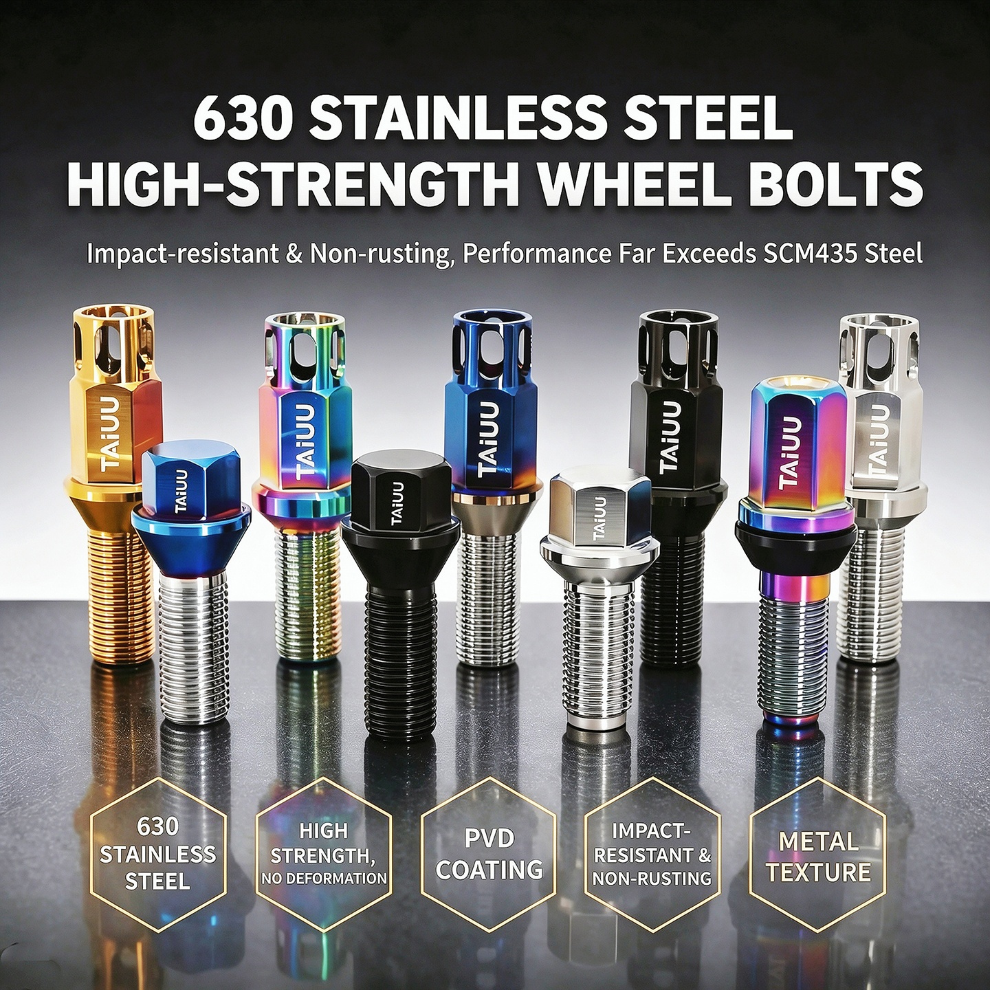 STAINLESS STEEL WHEEL RACING LUG BOLT
